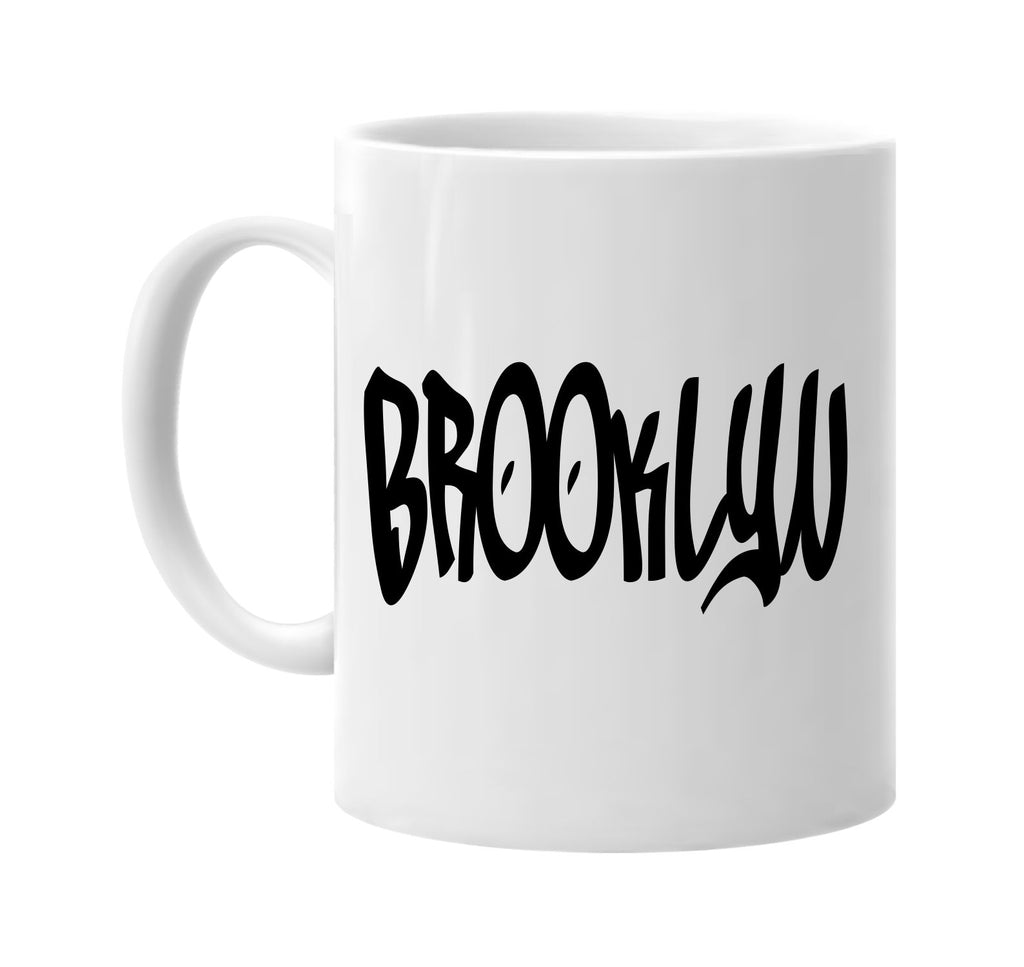 brooklyn new york ny signature outlet novelty coffee cup mug graphic gift ideas gifts for the family mom dad