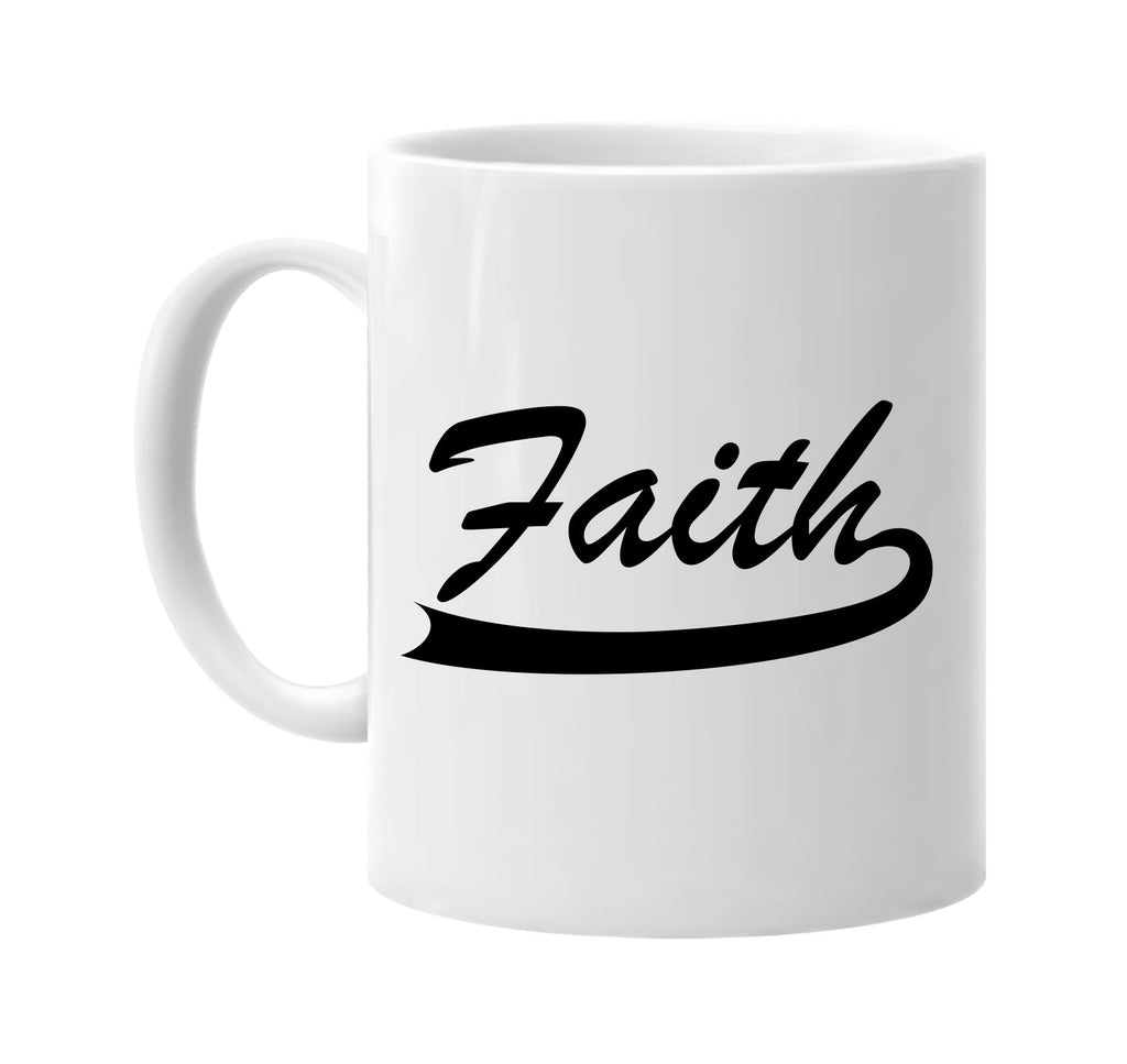 faith baseball font signature outlet novelty coffee cup mug graphic gift ideas gifts for the family mom dad