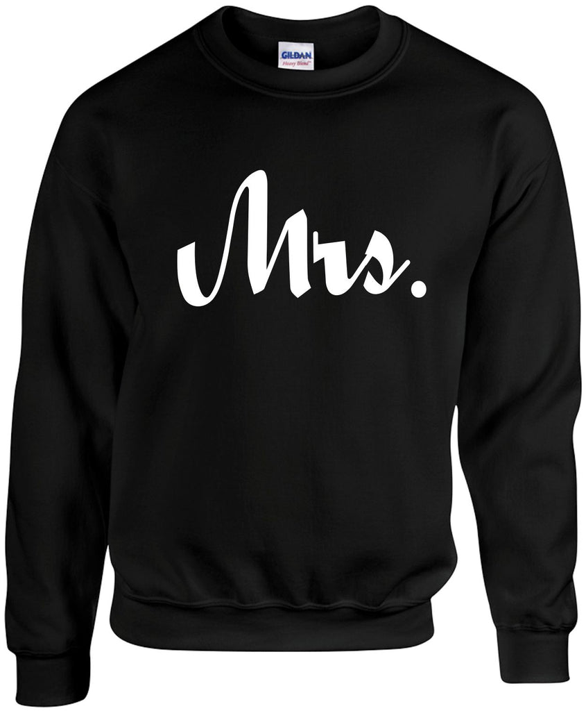 mrs bride wedding bridal party unisex crewneck sweatshirt black signature outlet novelty 