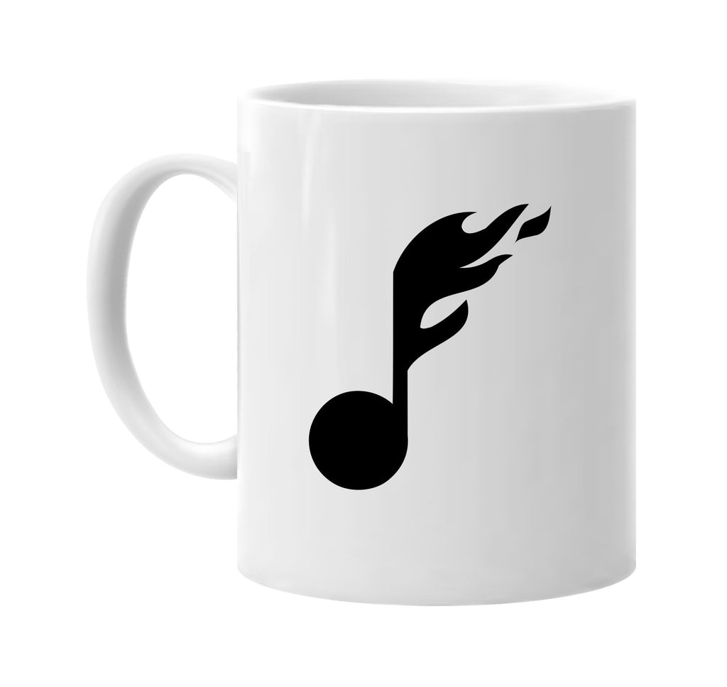 music note flaming eight-quarter signature outlet novelty coffee cup mug graphic gift ideas gifts for the family mom dad