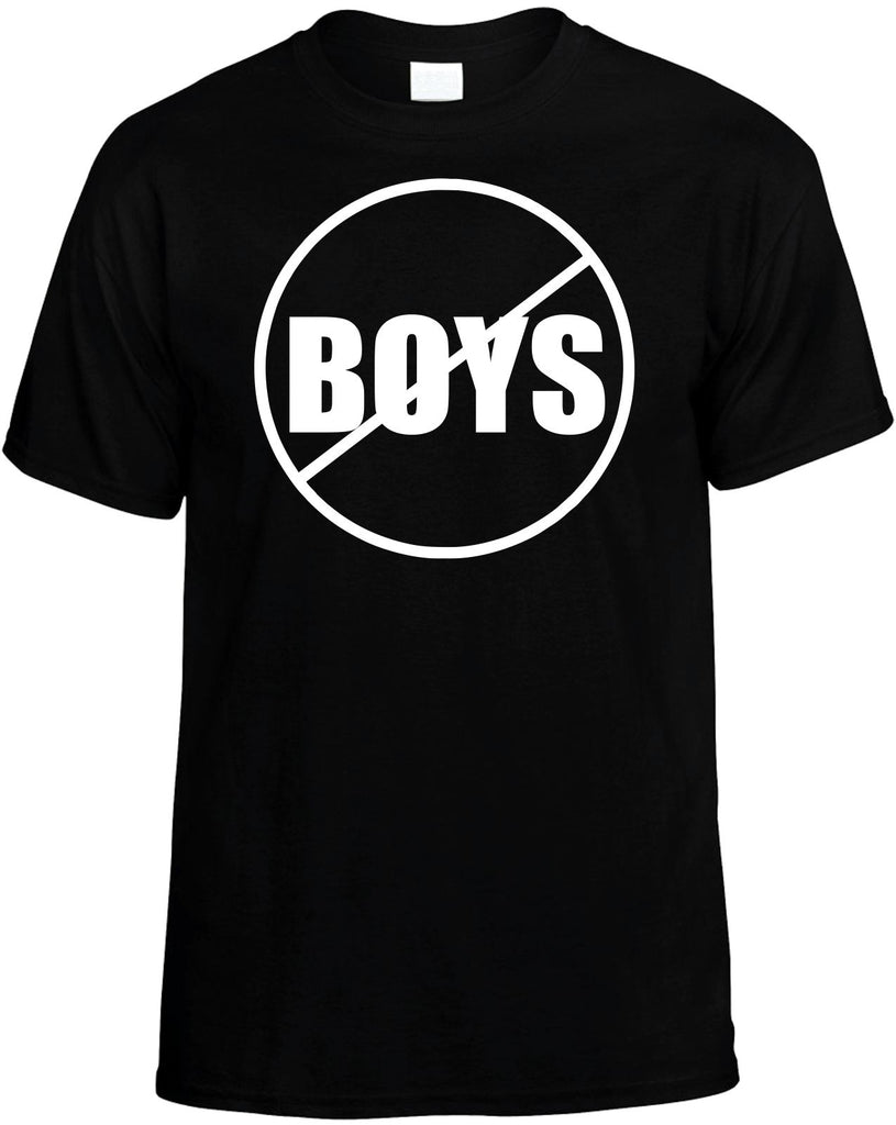 no boys anti-boys mens funny t-shirt black