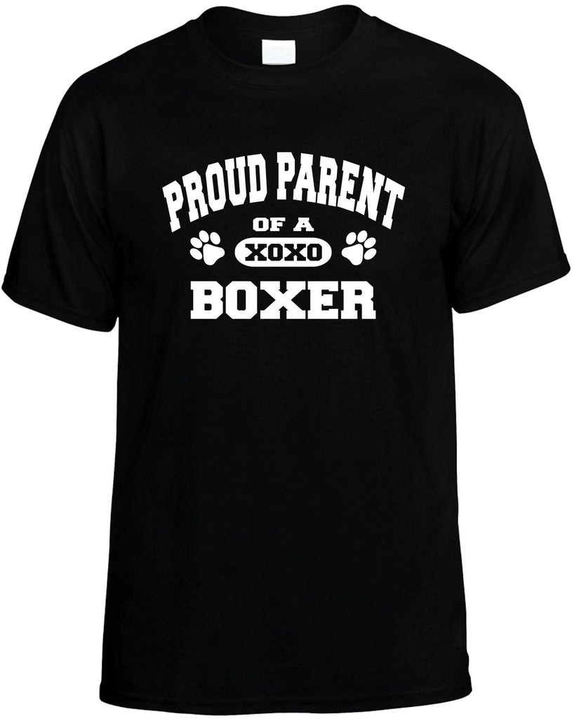 proud parent of a boxer mens funny t-shirt black