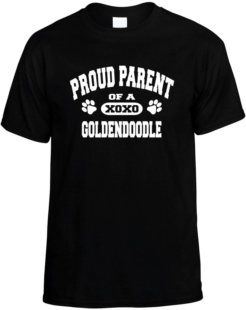 proud parent of a goldendoodle mens funny t-shirt black