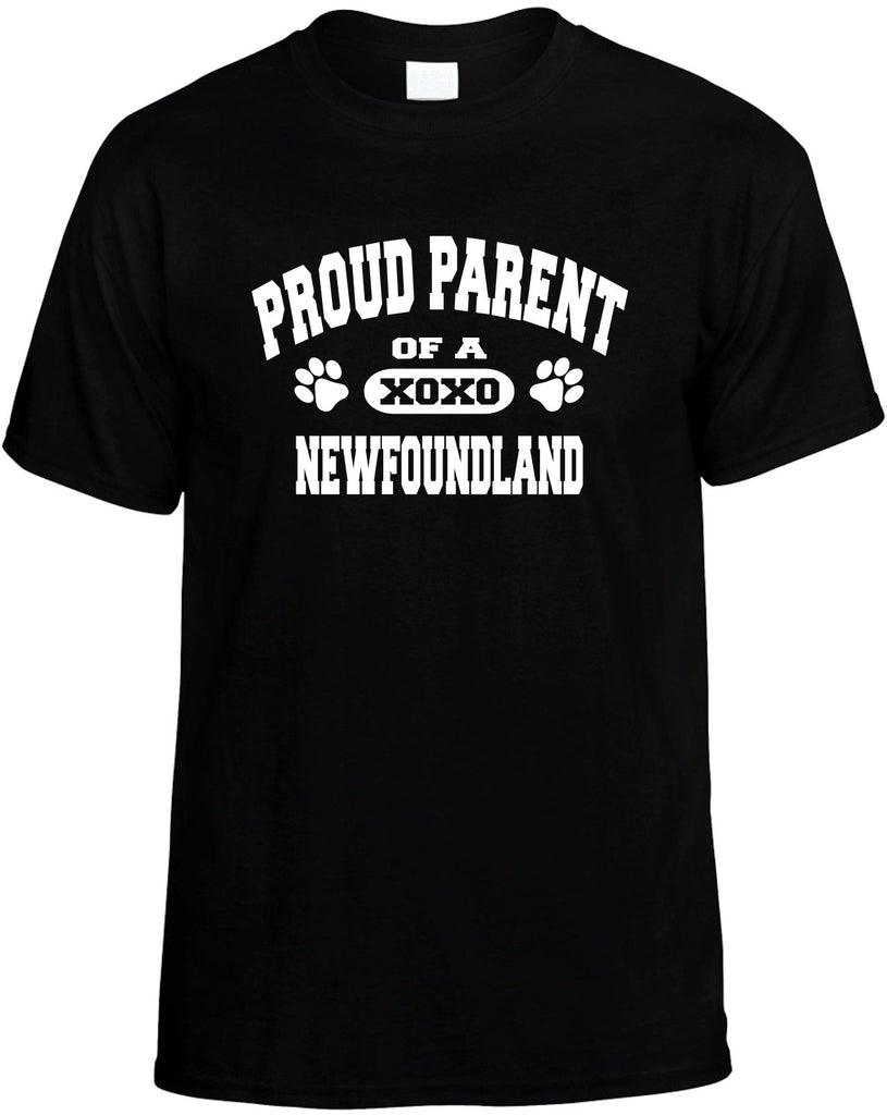 proud parent of a newfoundland mens funny t-shirt black