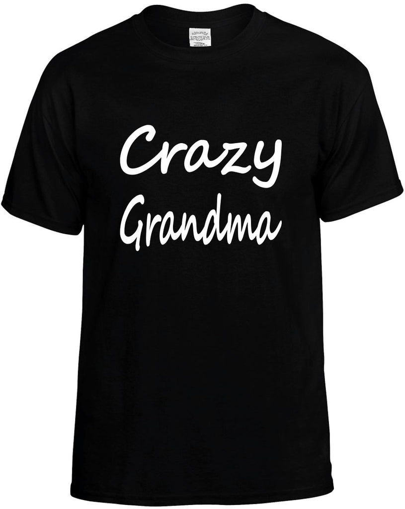 crazy grandma cool humor family mens funny t-shirt black