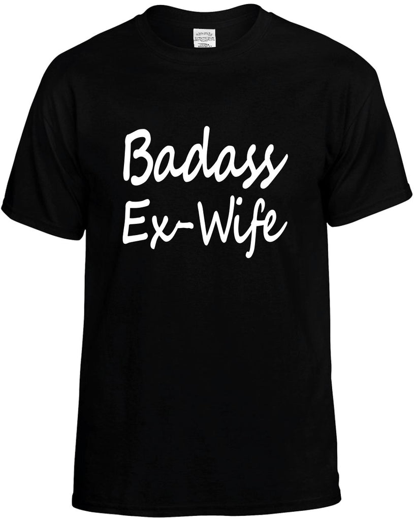 badass ex-wife cool humor family mens funny t-shirt black