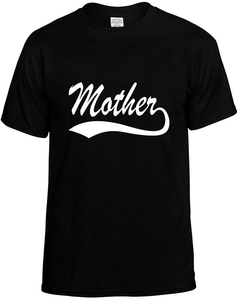 mother baseball font family mens funny t-shirt black