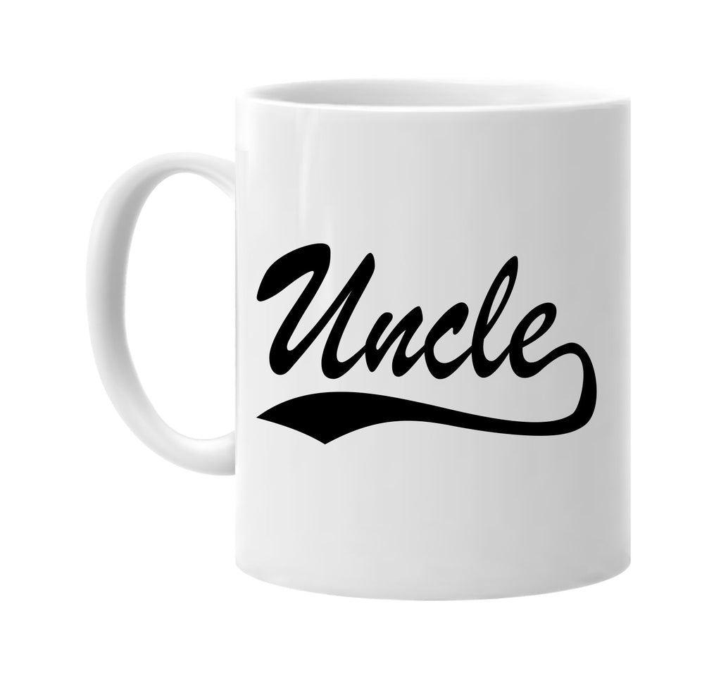 uncle baseball font family signature outlet novelty coffee cup mug graphic gift ideas gifts for the family mom dad