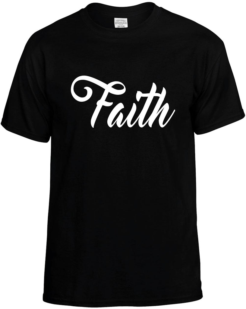 faith new font religious god mens funny t-shirt black