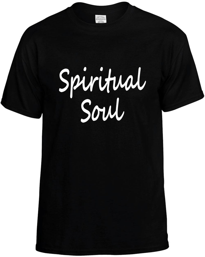 spiritual soul religious god mens funny t-shirt black