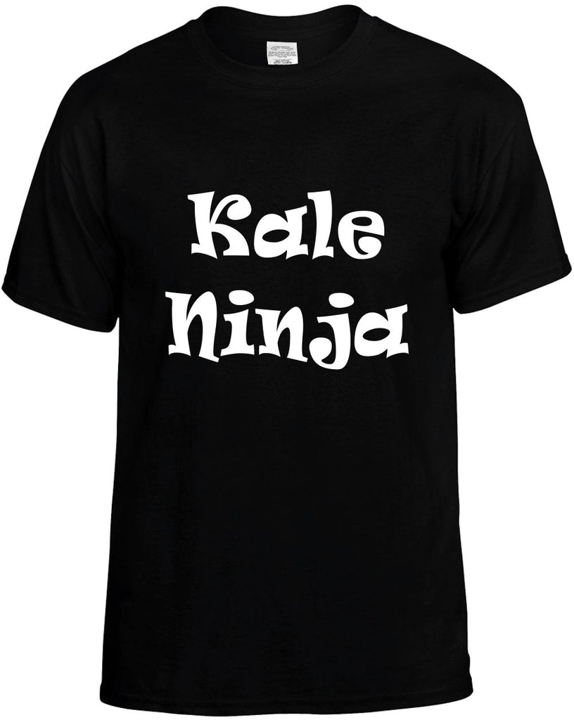 kale ninja humorous cool mens funny t-shirt black