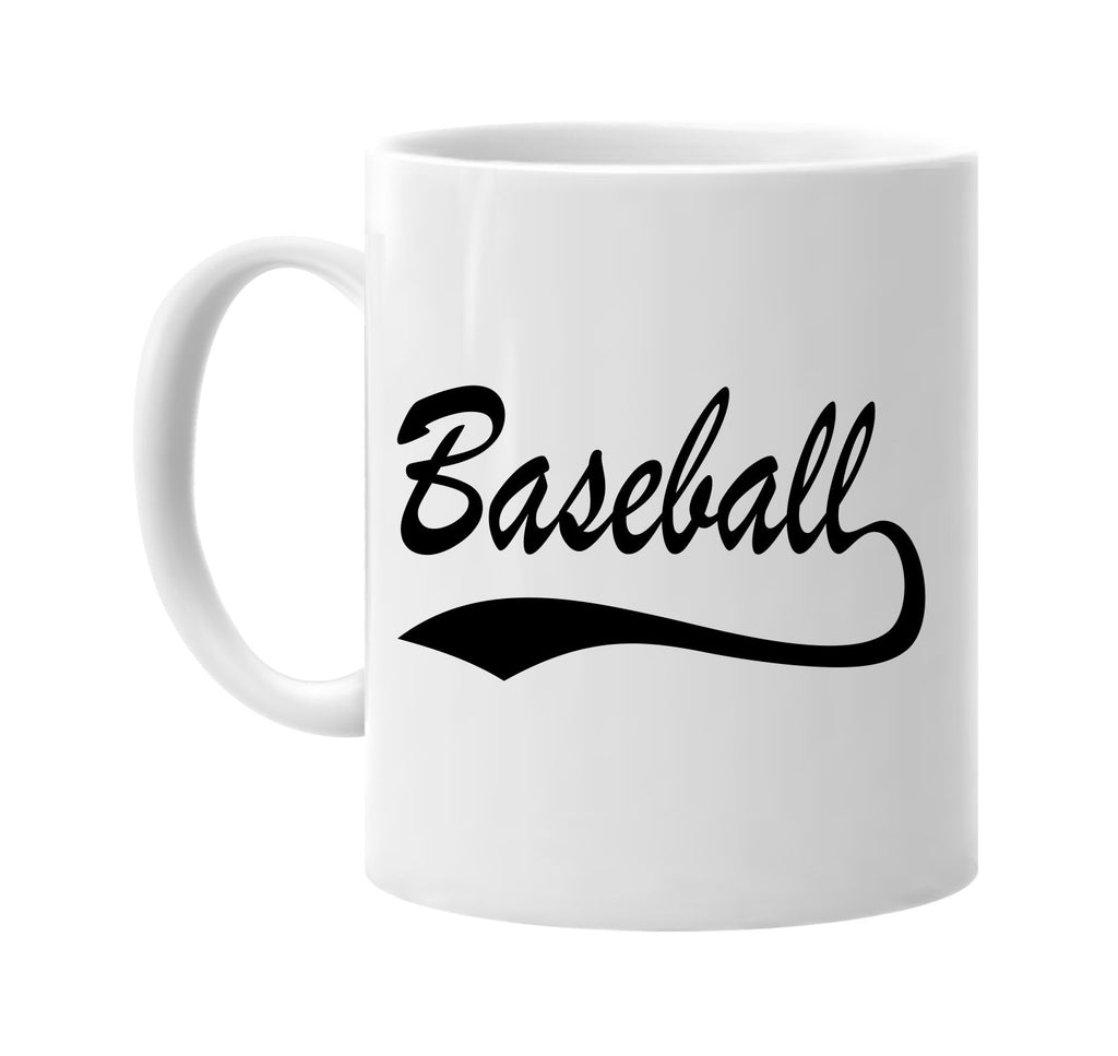 baseball baseball font sports signature outlet novelty coffee cup mug graphic gift ideas gifts for the family mom dad