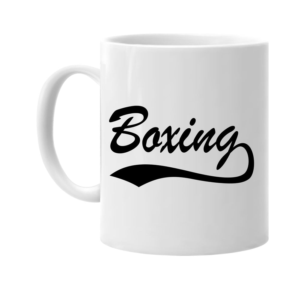 boxing baseball font sports signature outlet novelty coffee cup mug graphic gift ideas gifts for the family mom dad