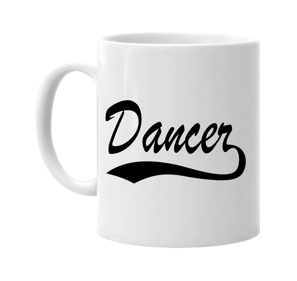 dancer baseball font sports signature outlet novelty coffee cup mug graphic gift ideas gifts for the family mom dad