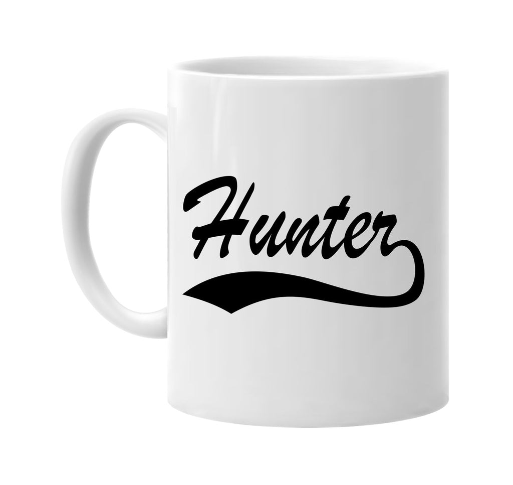 hunter baseball font sports signature outlet novelty coffee cup mug graphic gift ideas gifts for the family mom dad