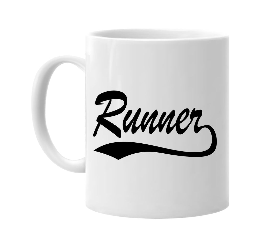 runner baseball font sports signature outlet novelty coffee cup mug graphic gift ideas gifts for the family mom dad