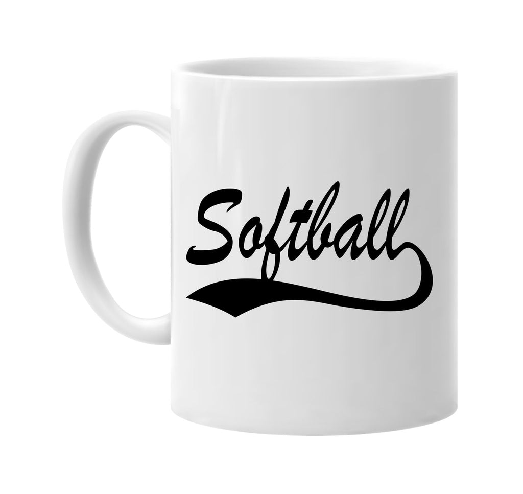 softball baseball font sports signature outlet novelty coffee cup mug graphic gift ideas gifts for the family mom dad