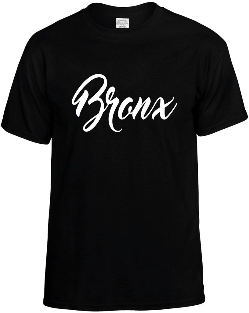 bronx new york city state mens funny t-shirt black