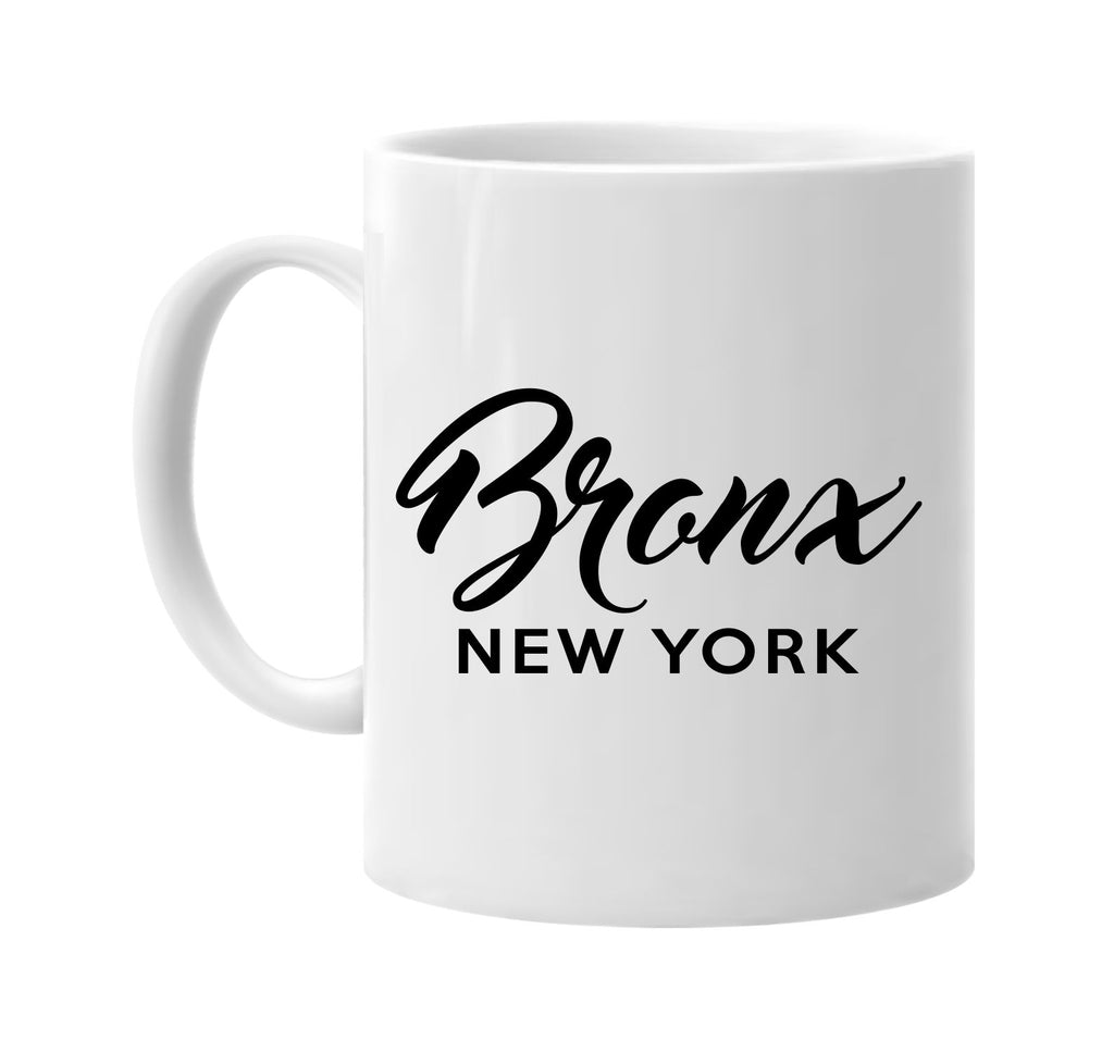 bronx new york city state signature outlet novelty coffee cup mug graphic gift ideas gifts for the family mom dad