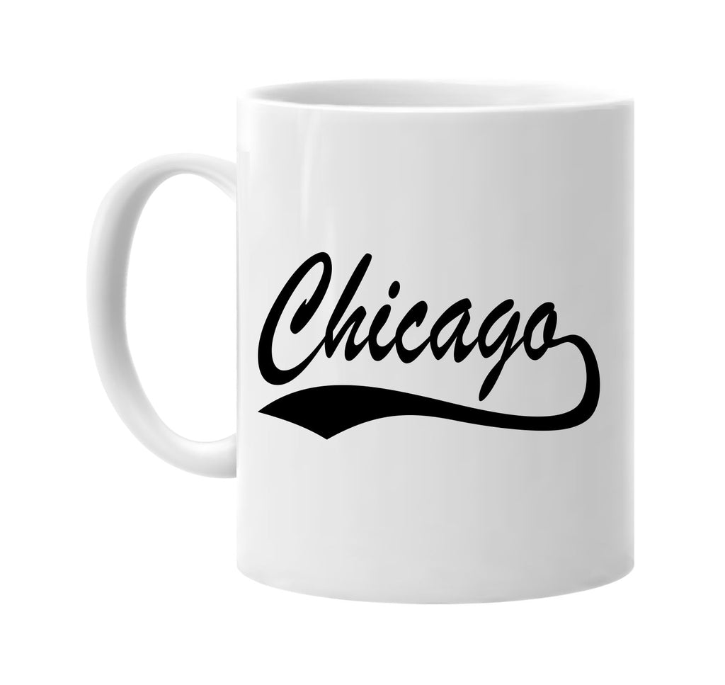 chicago baseball font illinois signature outlet novelty coffee cup mug graphic gift ideas gifts for the family mom dad