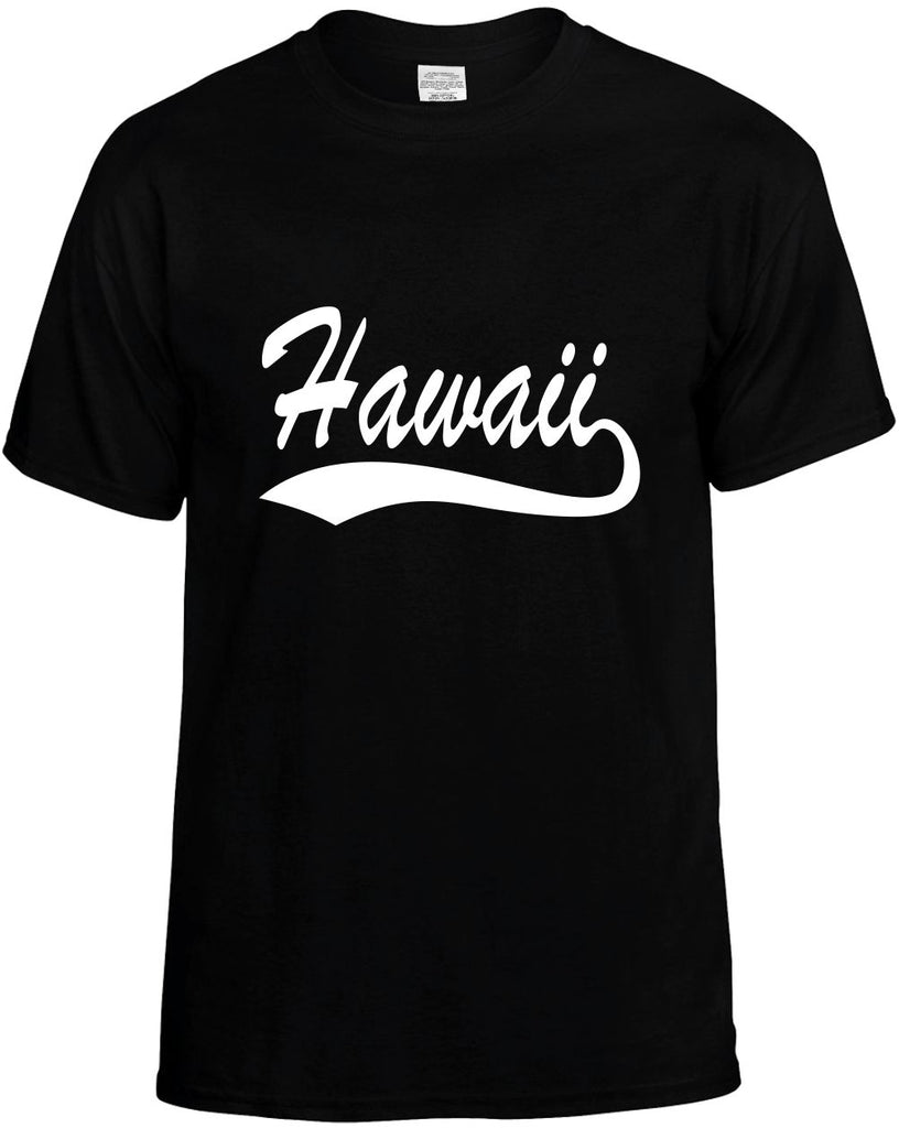 hawaii baseball fonthawaiian mens funny t-shirt black