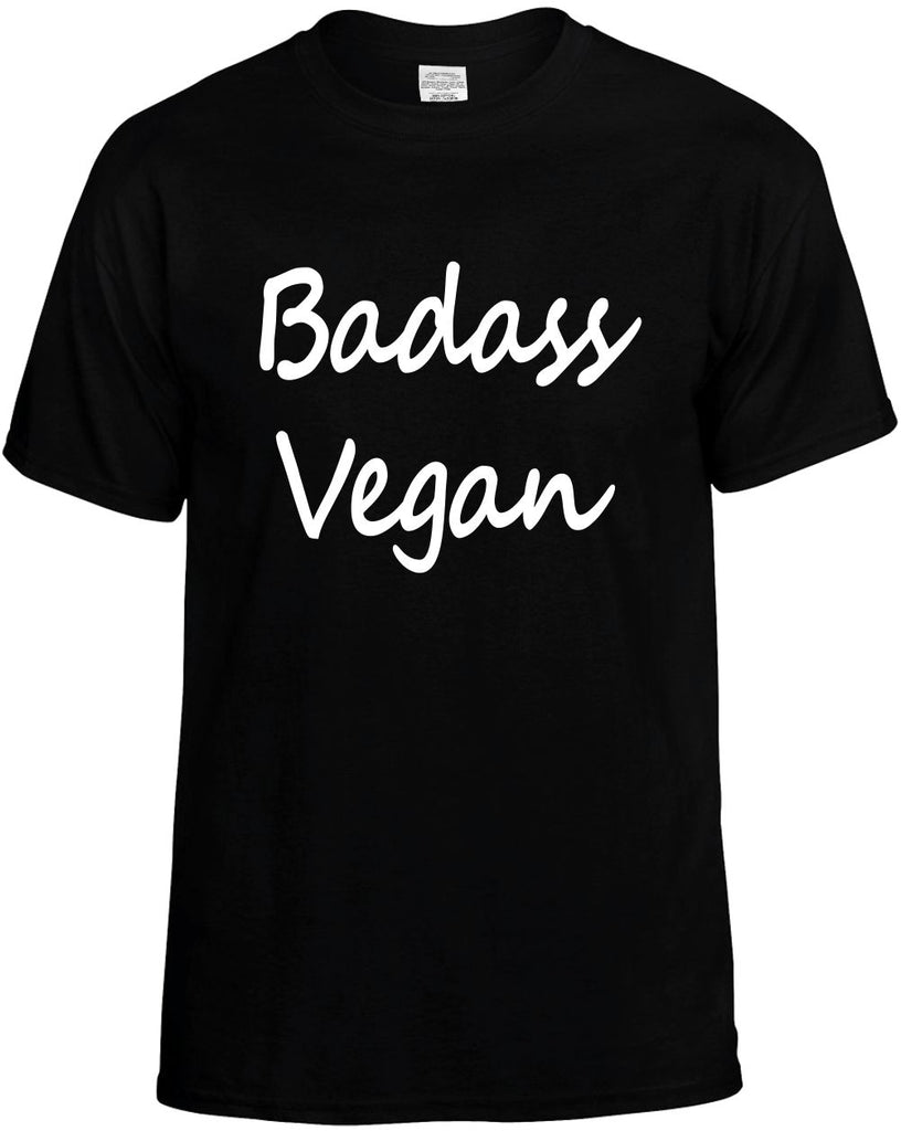 badass vegan food health vegetarian mens funny t-shirt black