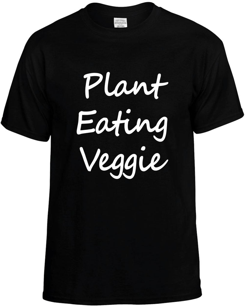 plant eating veggie vegetarian mens funny t-shirt black