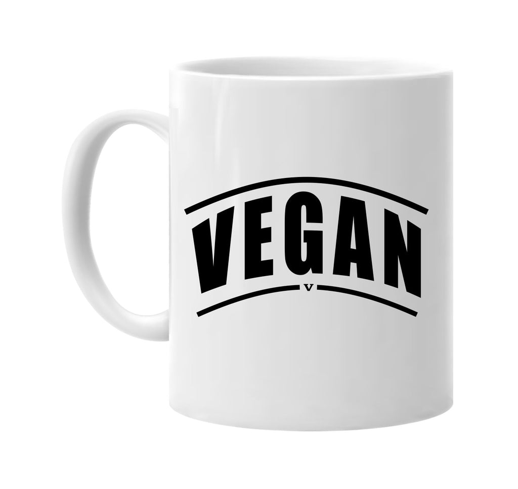 vegan curved with v vegetarian signature outlet novelty coffee cup mug graphic gift ideas gifts for the family mom dad