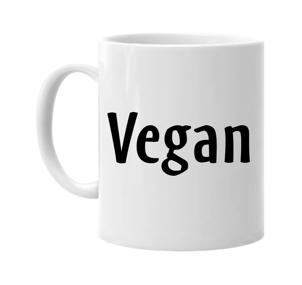 vegan food health vegetarian signature outlet novelty coffee cup mug graphic gift ideas gifts for the family mom dad