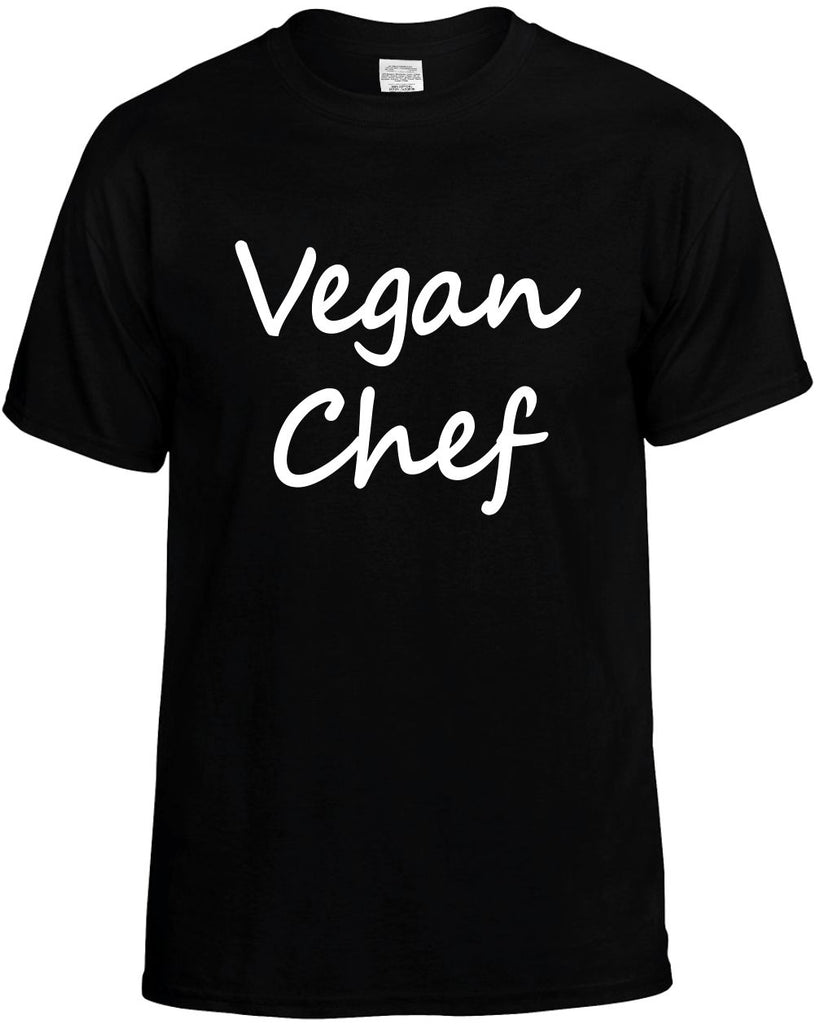 vegan chef food health vegetarian mens funny t-shirt black