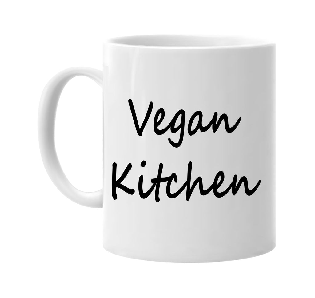 vegan kitchen vegetarian health signature outlet novelty coffee cup mug graphic gift ideas gifts for the family mom dad