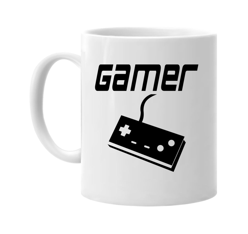 gamer with remote old school signature outlet novelty coffee cup mug graphic gift ideas gifts for the family mom dad