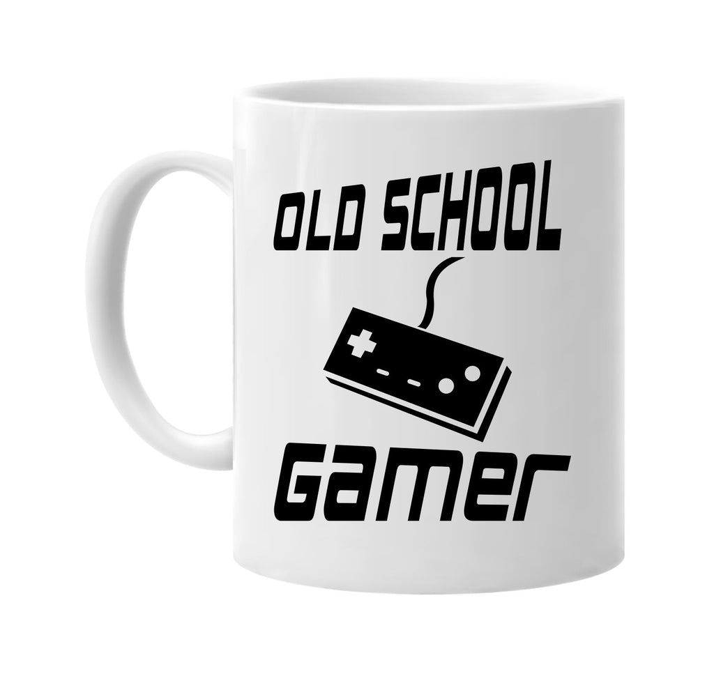 old school gamer gaming remote signature outlet novelty coffee cup mug graphic gift ideas gifts for the family mom dad