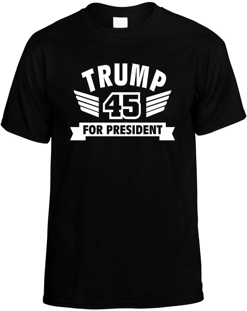 trump 45 for president donald trump mens funny t-shirt black