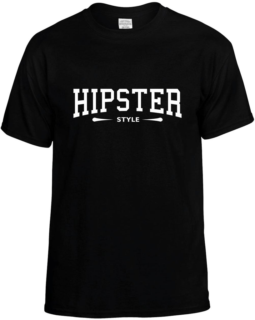 hipster style hipster style mens funny t-shirt black