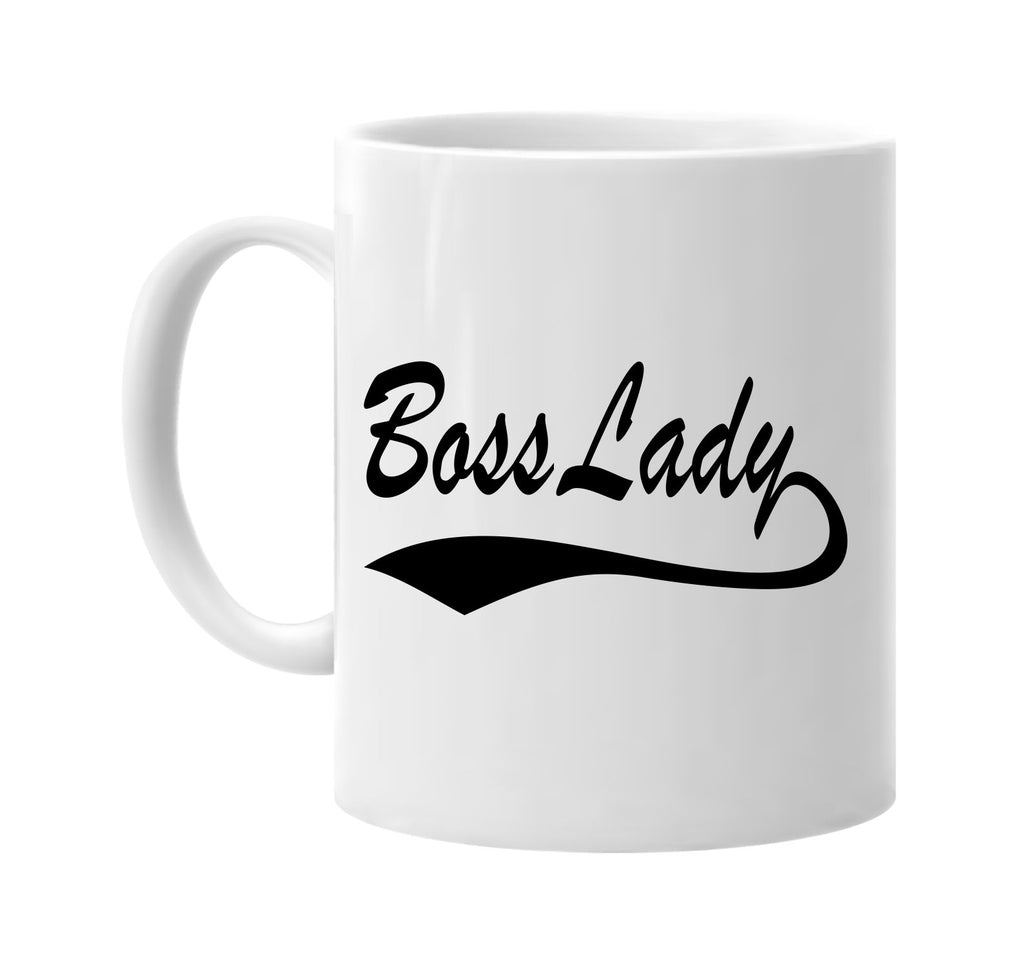 boss lady baseball font cool signature outlet novelty coffee cup mug graphic gift ideas gifts for the family mom dad