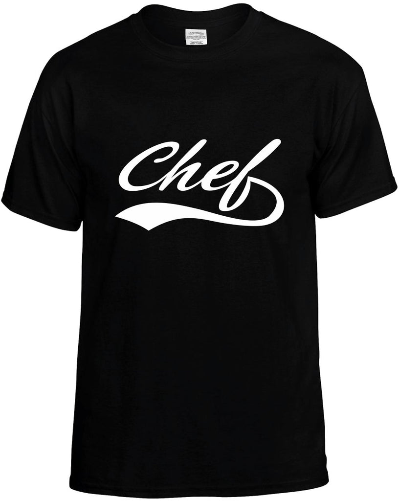 chef baseball font cook kitchen mens funny t-shirt black