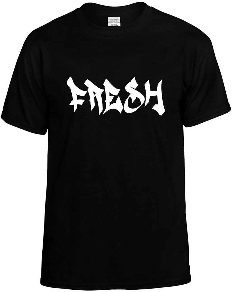 fresh cool font cute fashion mens funny t-shirt black