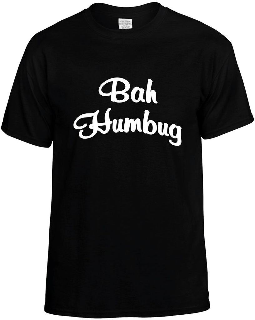 bah humbug christmas cool funny mens funny t-shirt black