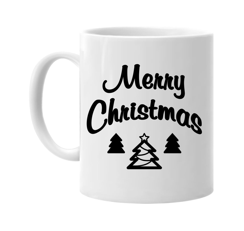 merry christmas with trees signature outlet novelty coffee cup mug graphic gift ideas gifts for the family mom dad