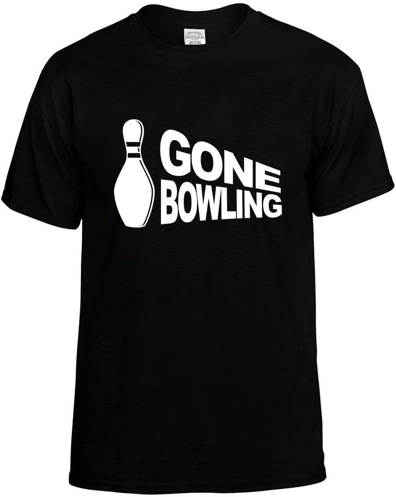 gone bowling cool hobby sports mens funny t-shirt black