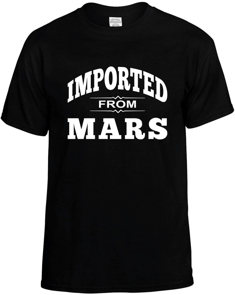 imported from mars mens funny t-shirt black