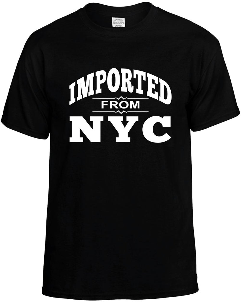 imported from nyc new york city mens funny t-shirt black