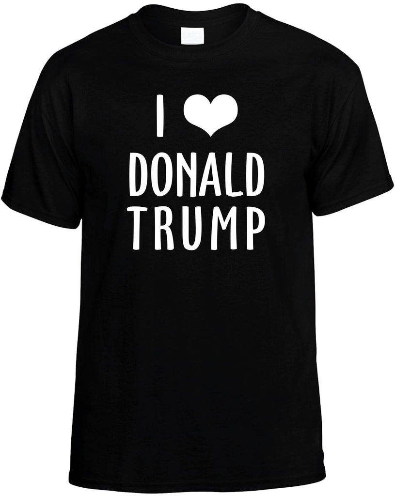 i love heart donald trump president mens funny t-shirt black