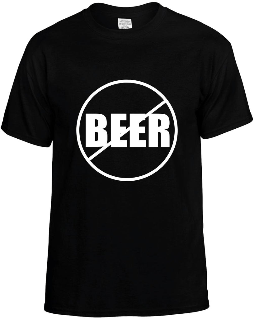 no beer anti-beer mens funny t-shirt black