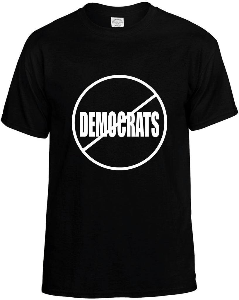 no democrats anti-democrats mens funny t-shirt black