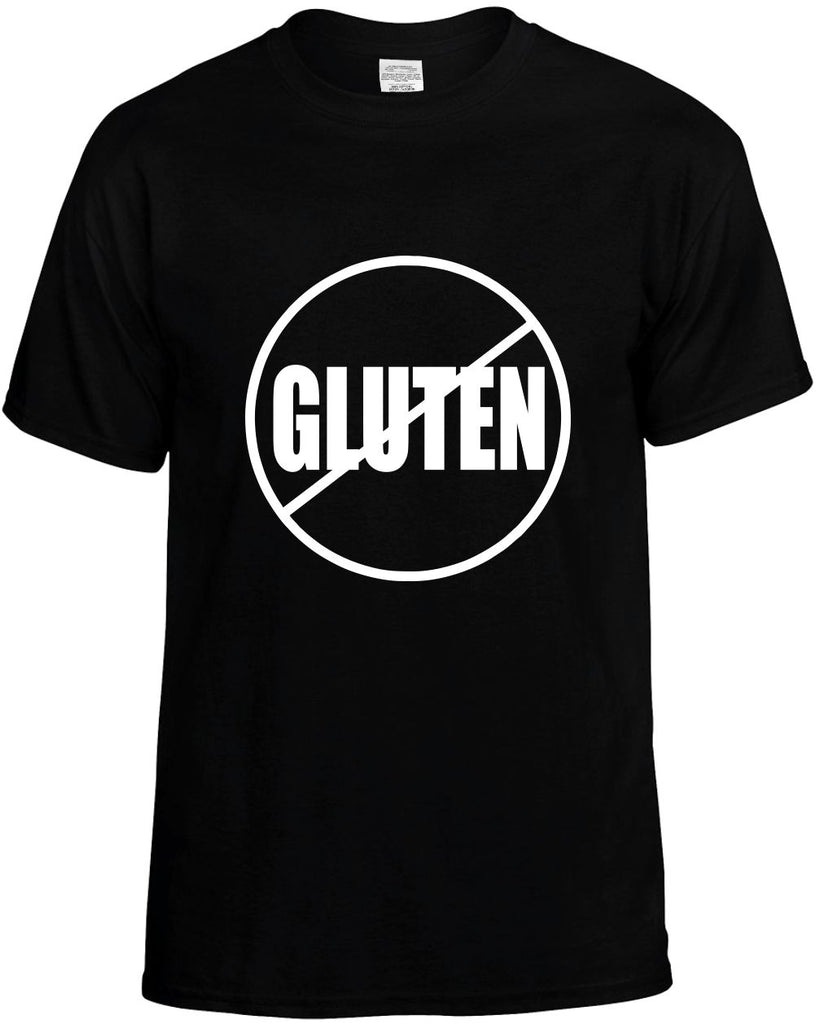 no gluten anti-gluten mens funny t-shirt black