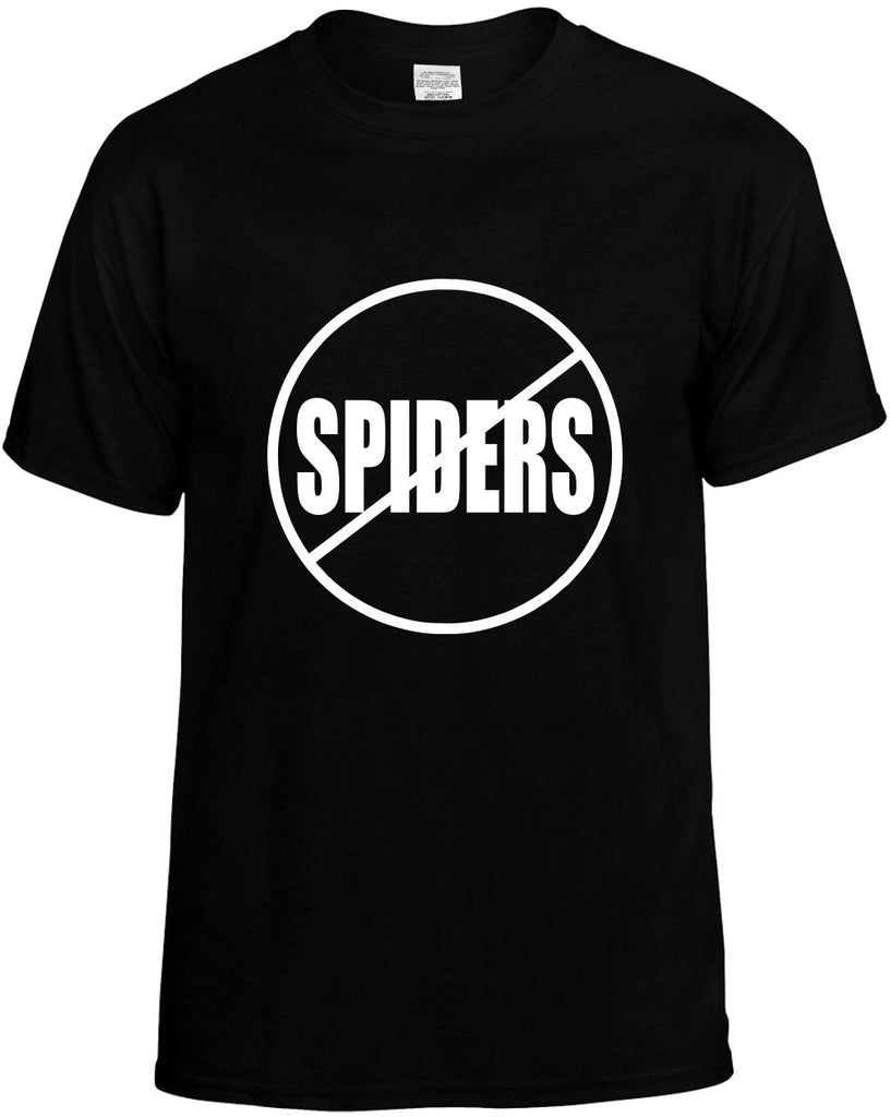 no spiders anti-spiders mens funny t-shirt black