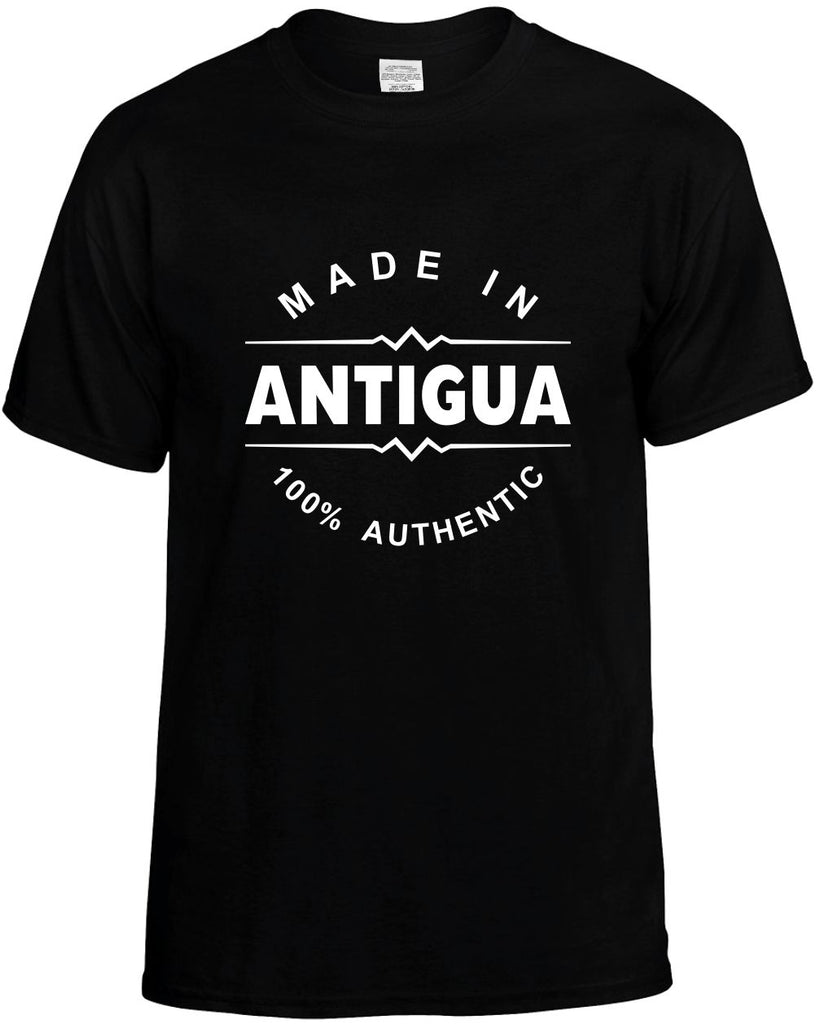 made in antigua mens funny t-shirt black