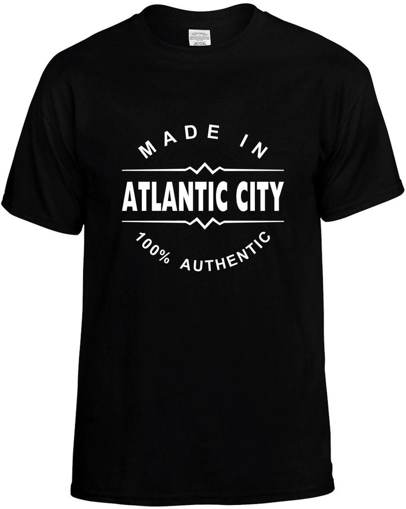 made in atlantic city mens funny t-shirt black